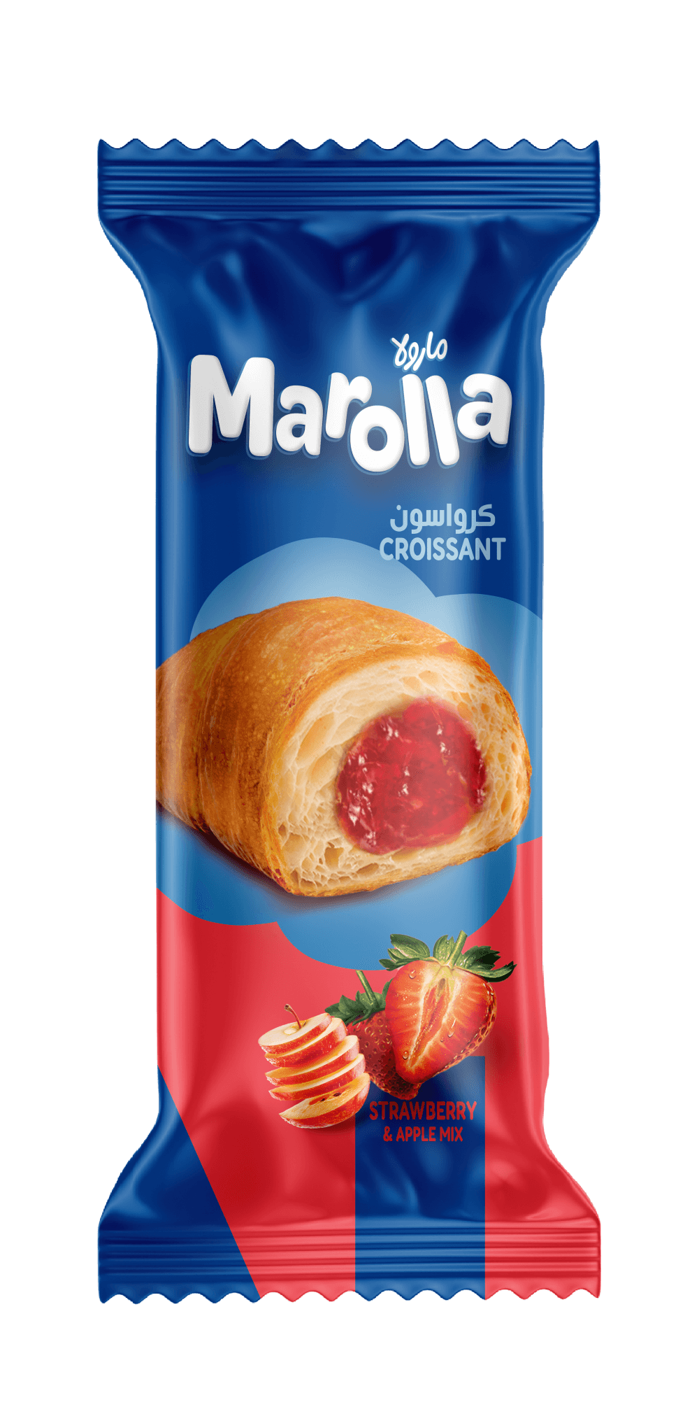 كرواسون بجيلي الفراولة بالتفاح 