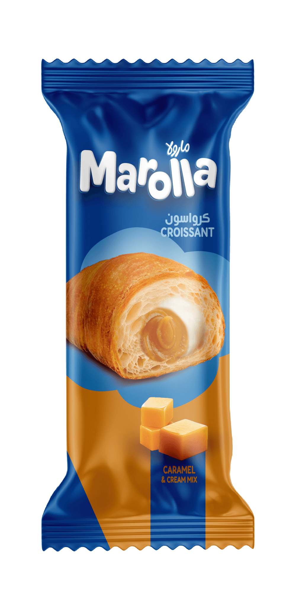 Croissant with caramel & vanilla cream