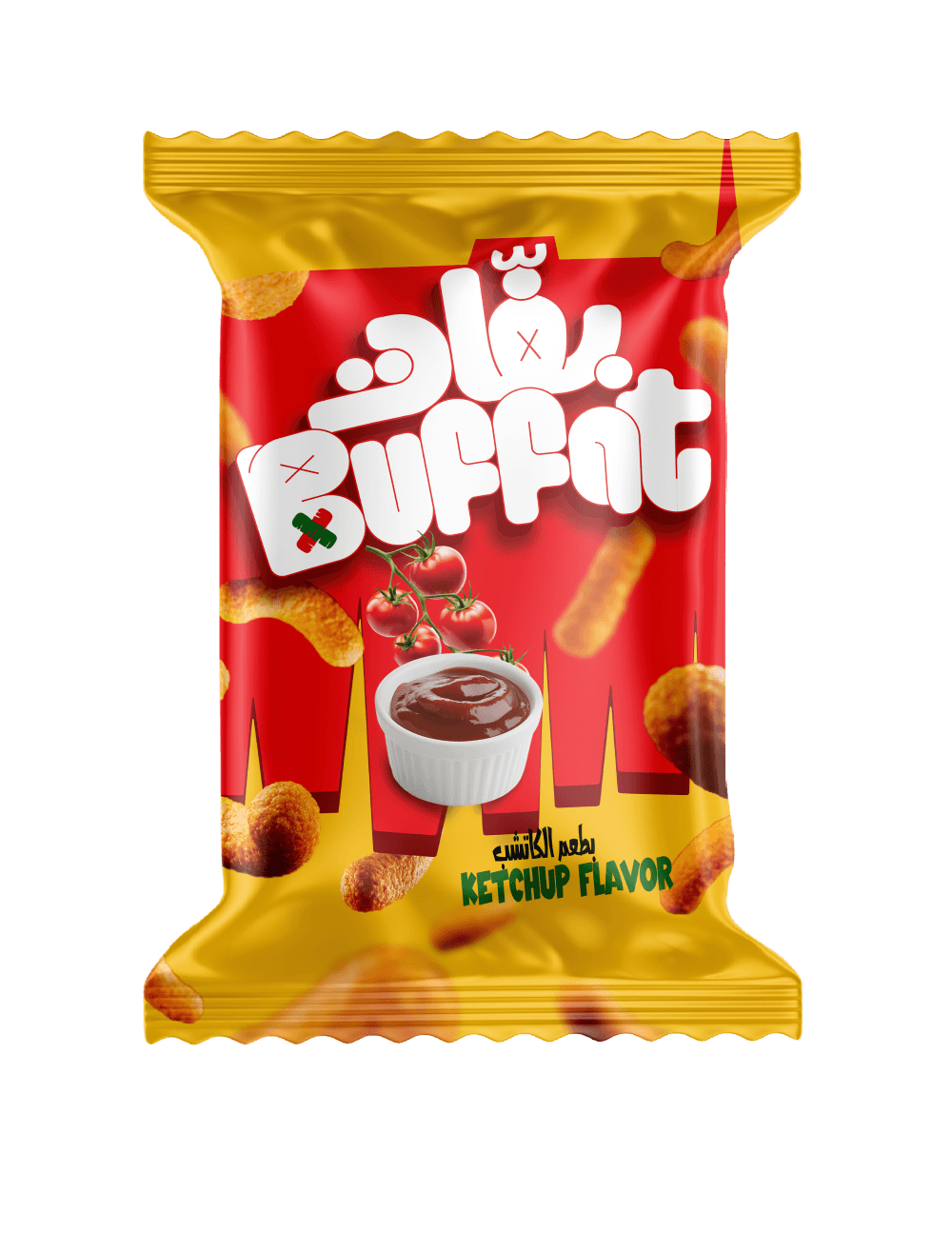 Buff snacks with Ketchup flavor 