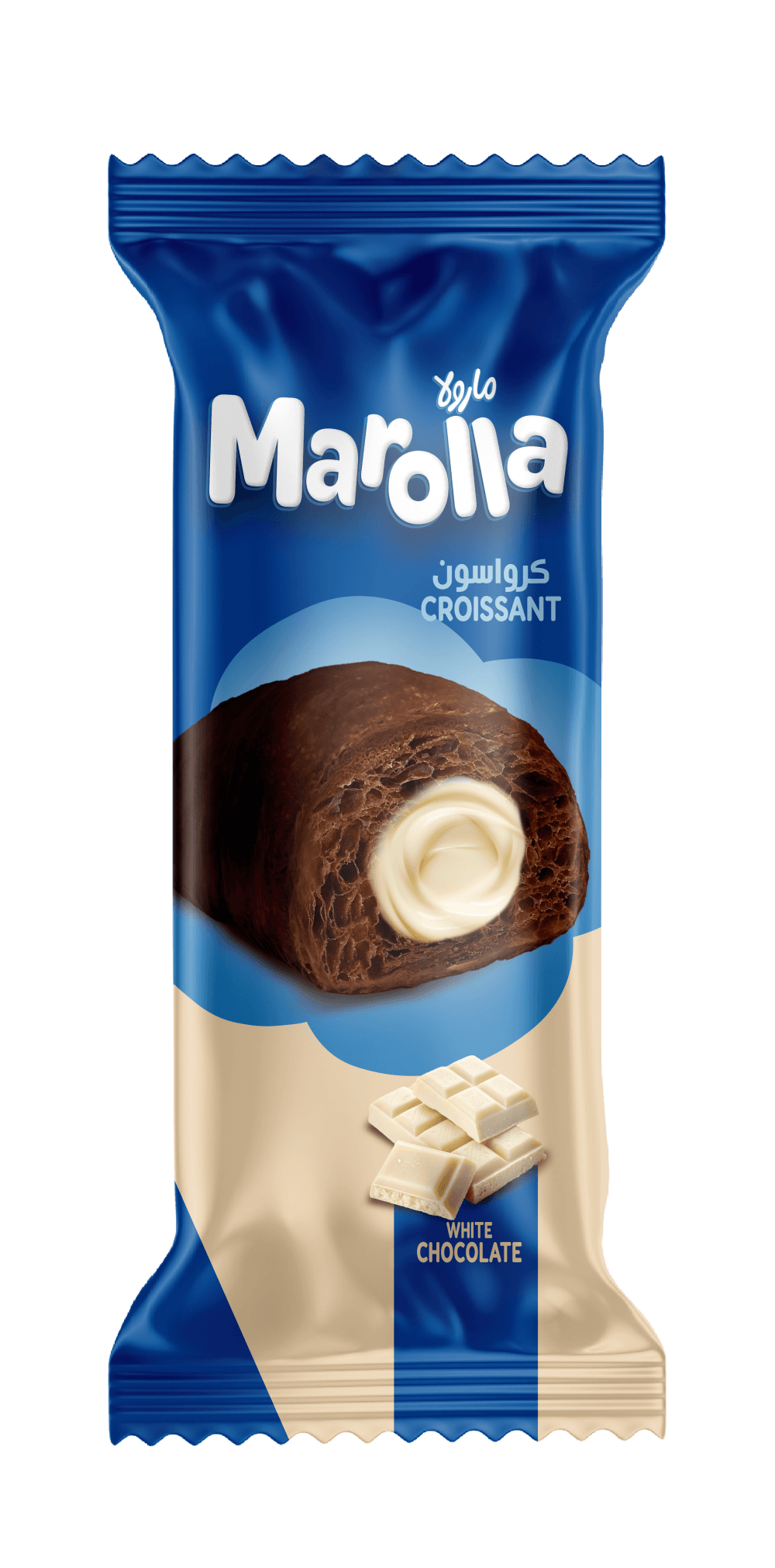 كرواسون كاكاو بالشوكولاتة البيضاء   