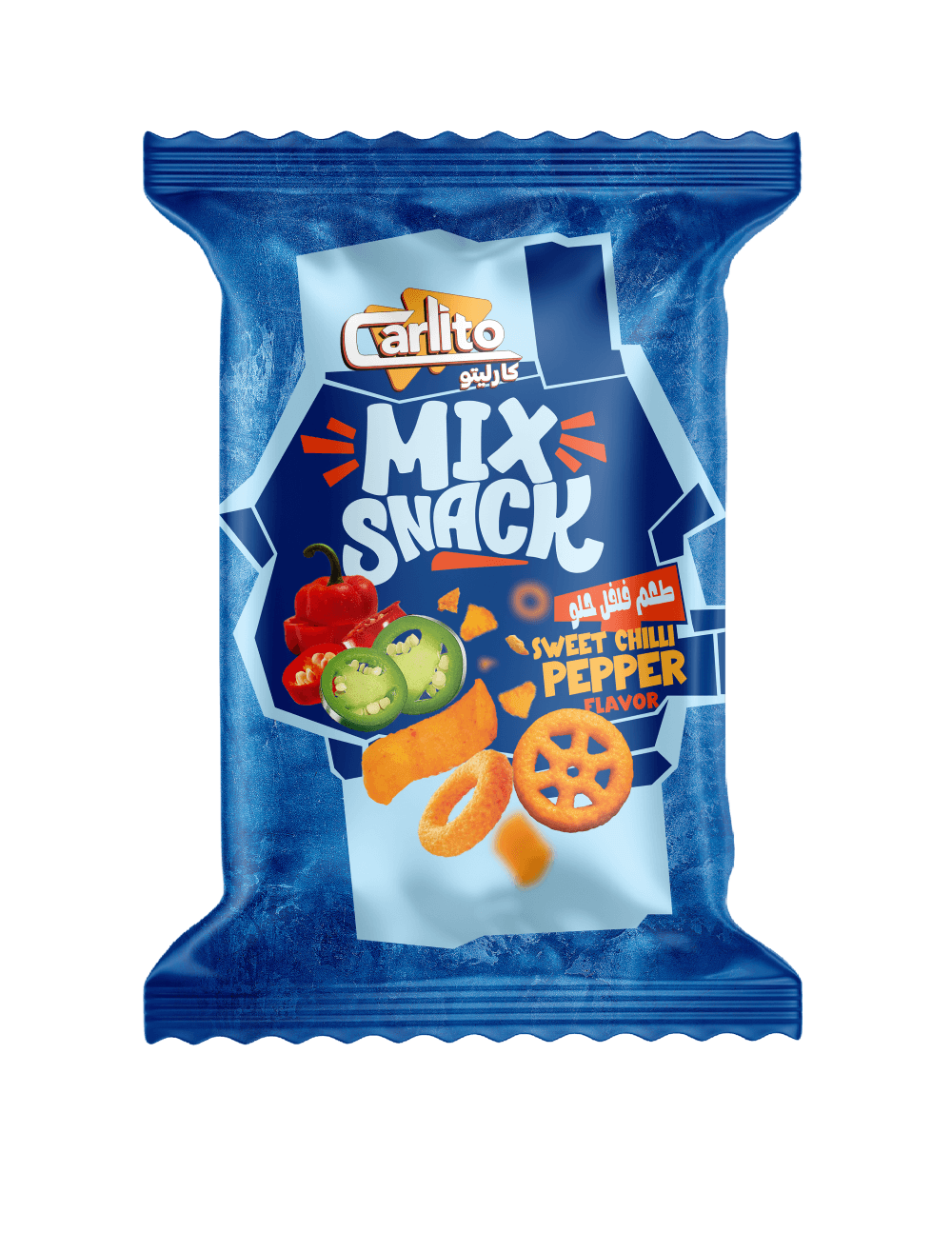 Snacks with chili pepper flavor